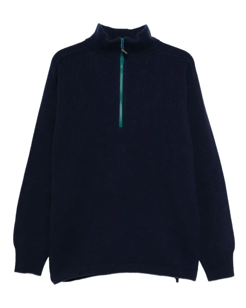 GR10K zip-neck sweater - Blau Blau