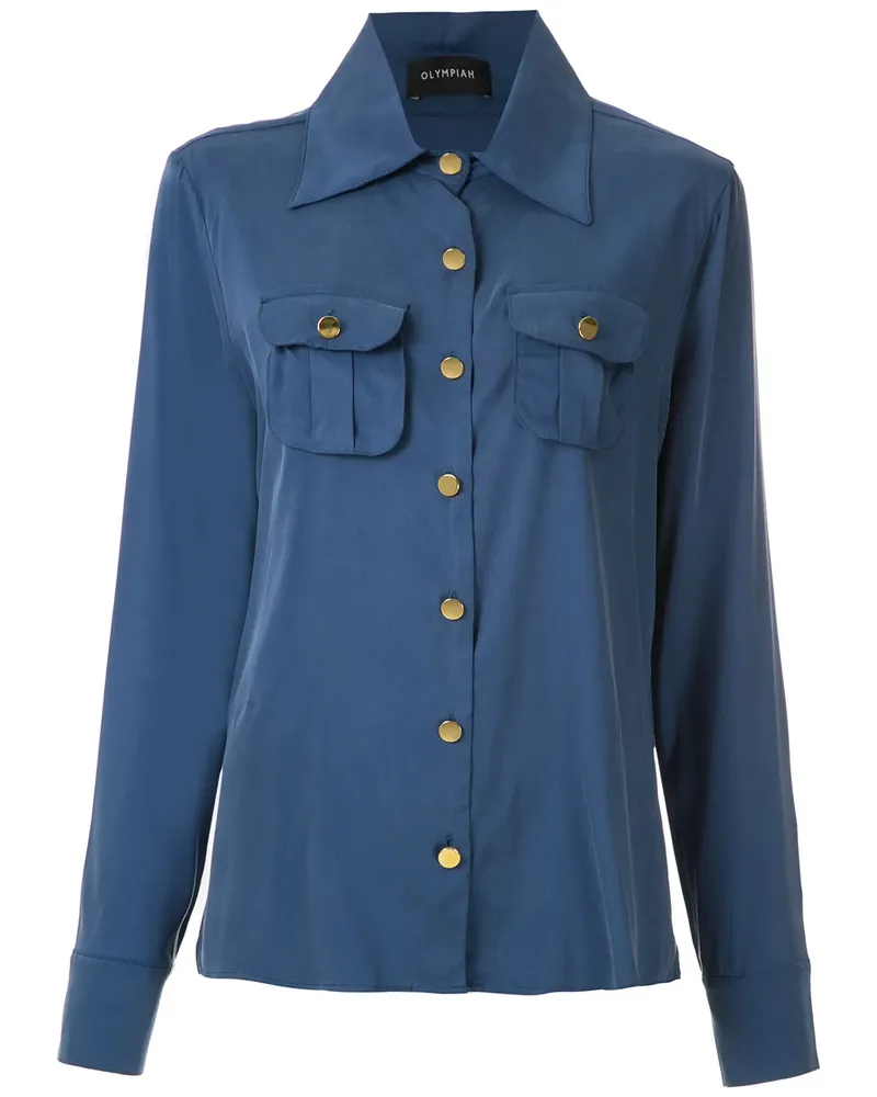 OLYMPIAH Tulipe' Hemd mit Taschen - Blau Blau
