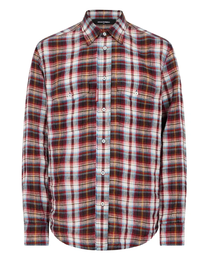 Dsquared2 Kariertes Hemd - Rot Rot