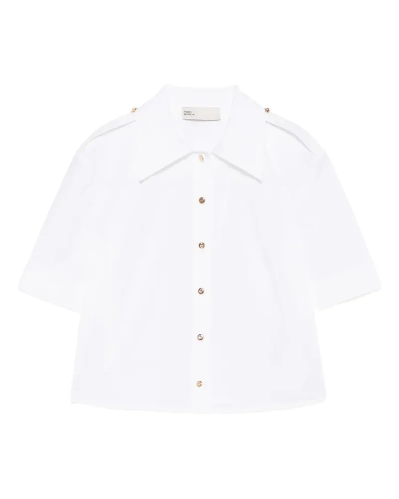 Tory Burch poplin camp shirt - Weiß Weiß