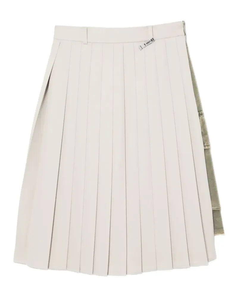 MIHARAYASUHIRO Midirock mit Falten - Nude Nude