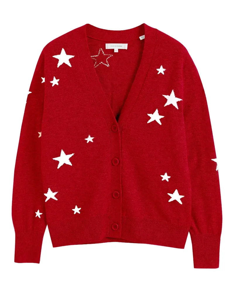 Chinti & Parker Cardigan mit Sternmotiv - Rot Rot