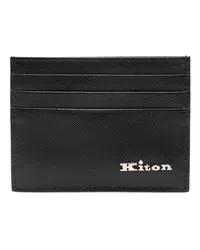 Kiton Kartenetui mit Logo Schwarz