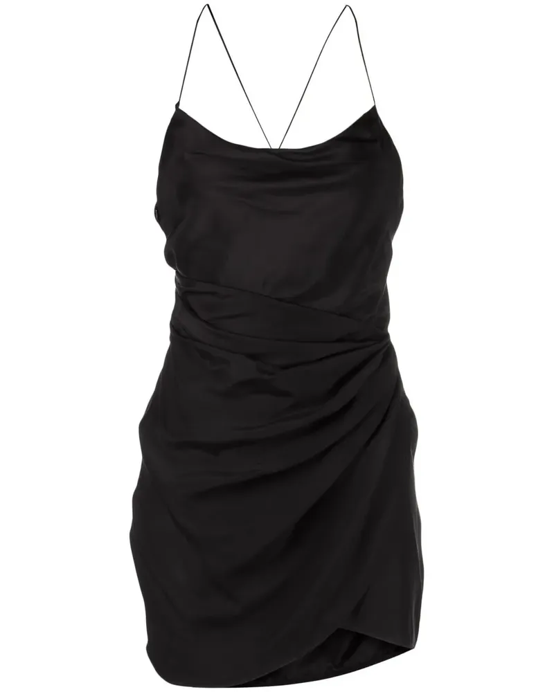 GAUGE81 Gerafftes Minikleid - Schwarz Schwarz
