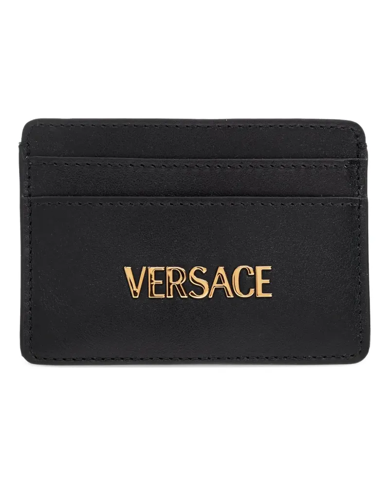 Versace Kartenetui mit Logo-Schild - Schwarz Schwarz