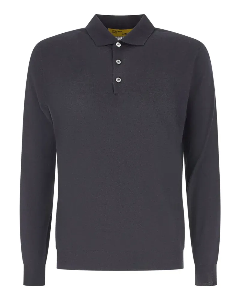 Customer Lovers Langärmeliges Poloshirt - Grau Grau