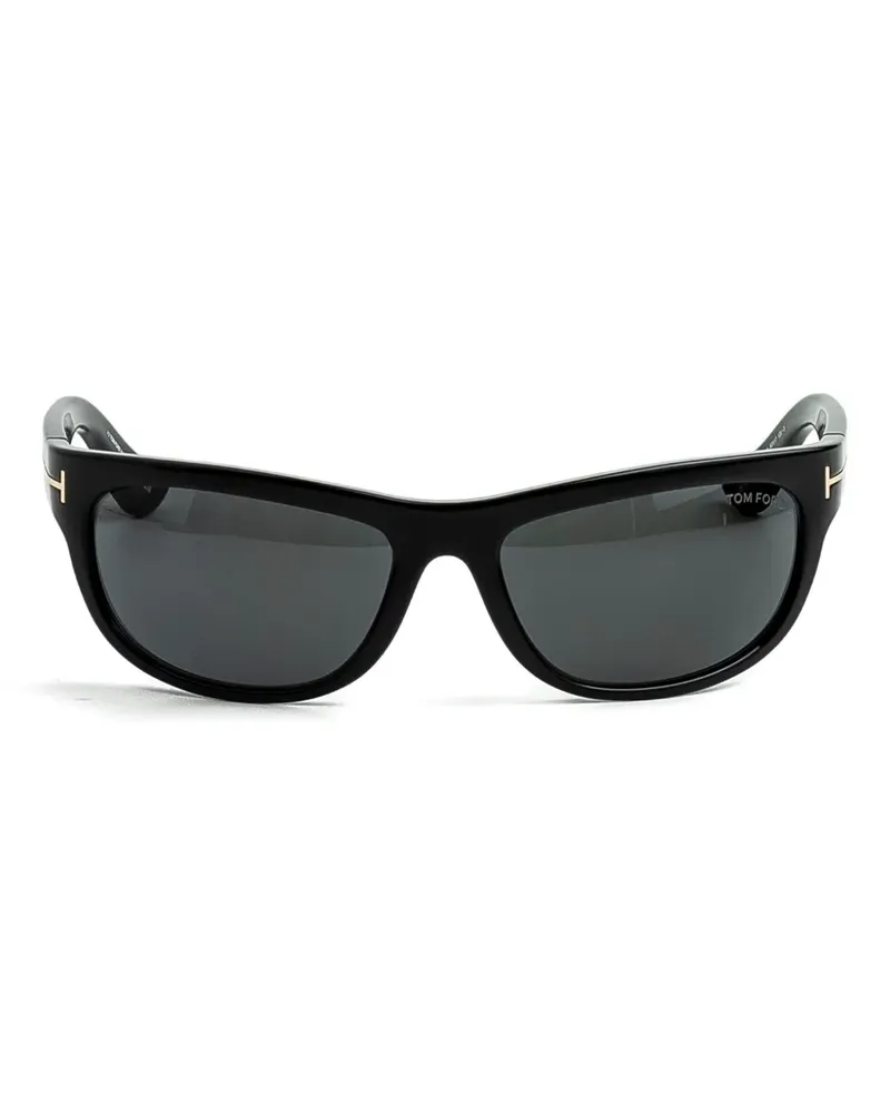 Tom Ford Sonnenbrille mit Logo - Schwarz Schwarz