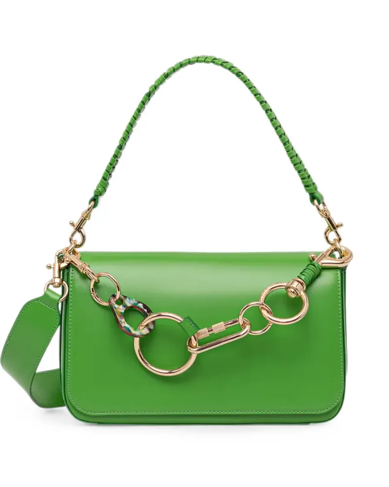 Benetton Be Bag woven-handle chain-link shoulder bag - Grün Grün