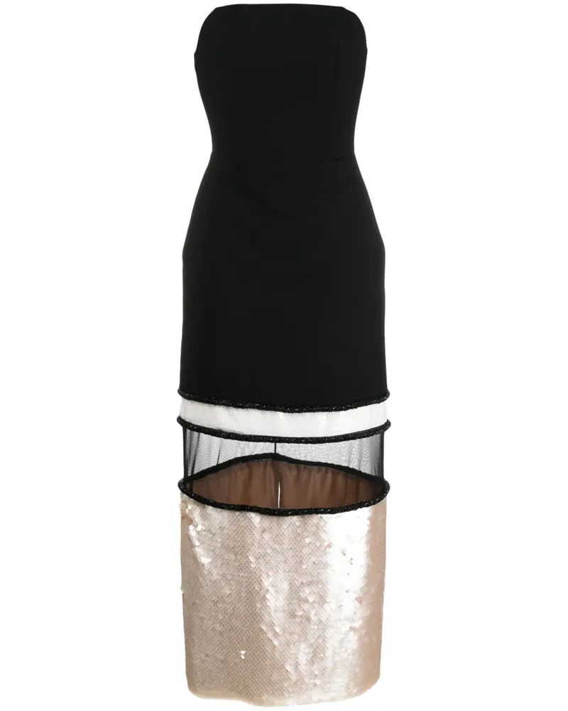 V:PM ATELIER Sable Midikleid mit Pailletten - Schwarz Schwarz