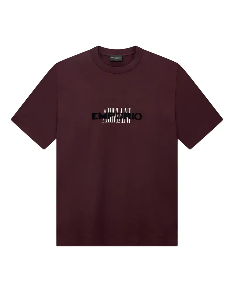 Emporio Armani T-Shirt mit Logo-Print - Rot Rot