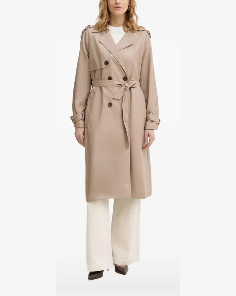 Guess double-breasted belted trench coat - Nude Nude