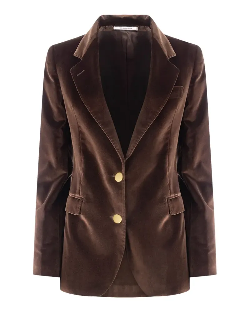 Tagliatore single-breasted velvet blazer - Braun Braun