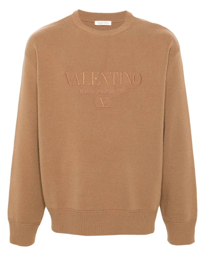 Valentino Garavani Pullover mit Logo-Stickerei - Braun Braun