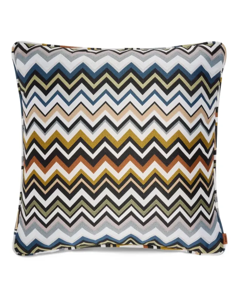 Missoni Home Belfast zigzag-knit cushion - Blau Blau