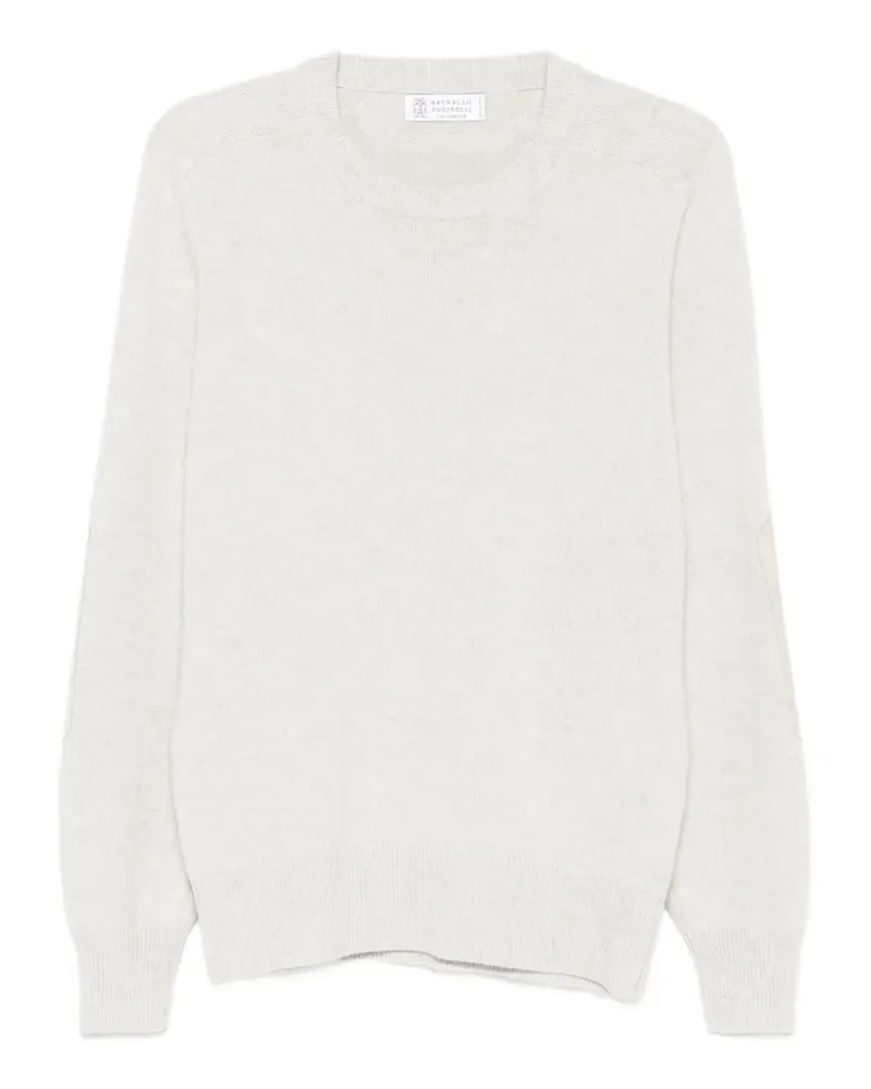 Brunello Cucinelli Pullover mit Ellenbogen-Patches - Grau Grau
