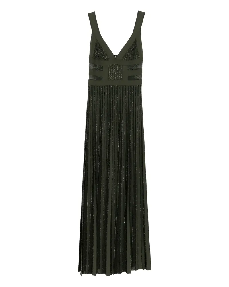 Elie Saab Kleid mit Spitzeneinsatz - Grün Grün