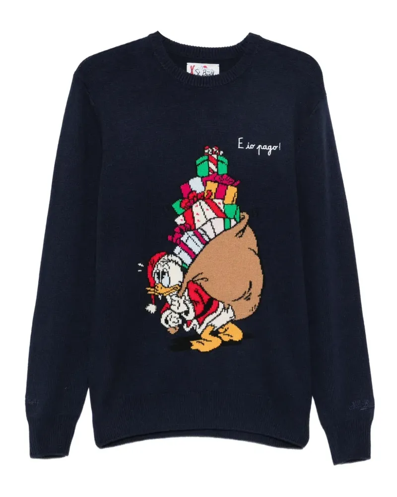 MC2 Saint Barth x Disney Heron Pullover mit grafischem Print - Blau Blau