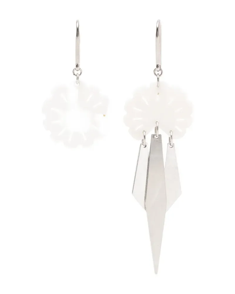 Isabel Marant flower-detail drop earrings - Silber Silber