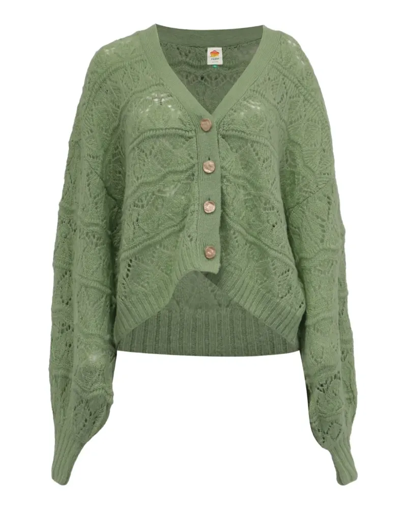 FARM Rio buttoned knitted cardigan - Grün Grün
