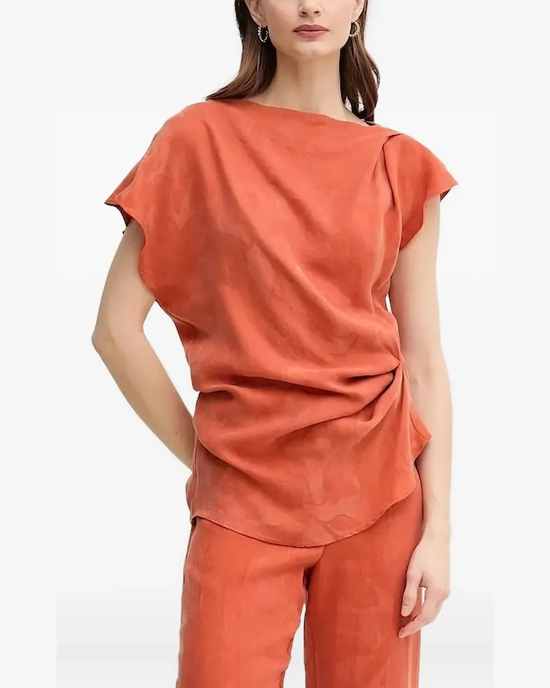 Hoss Intropia Drapierte Bluse - Orange Orange