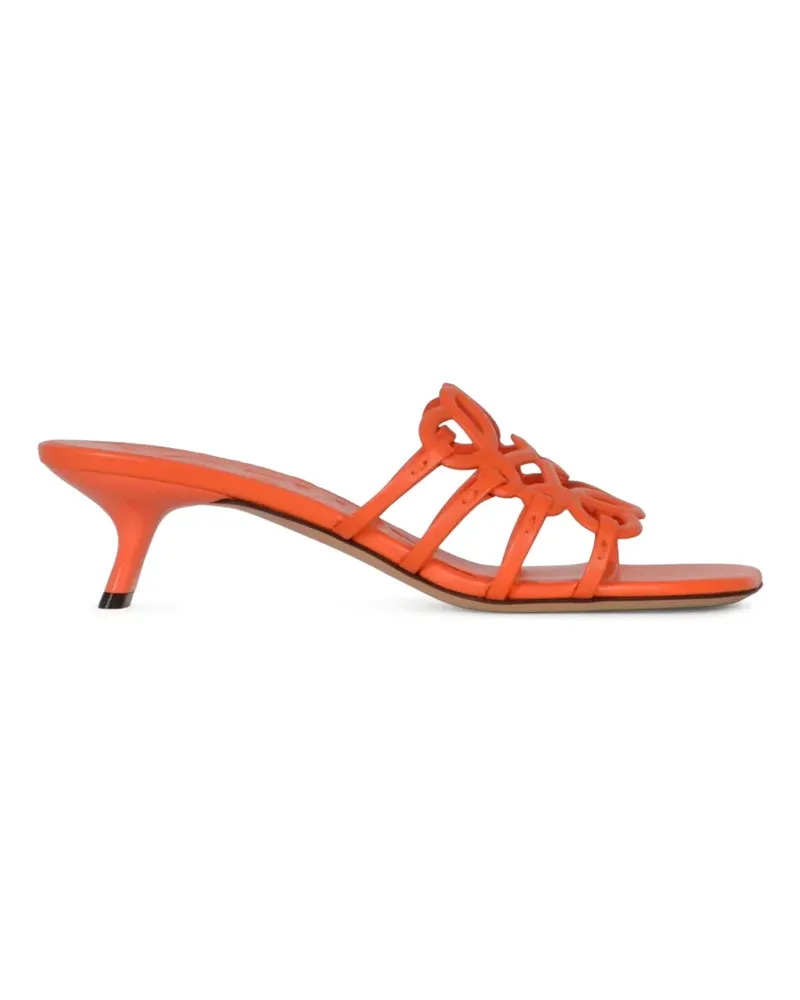 Loewe Flache Petal Anagram Sandalen - Orange Orange