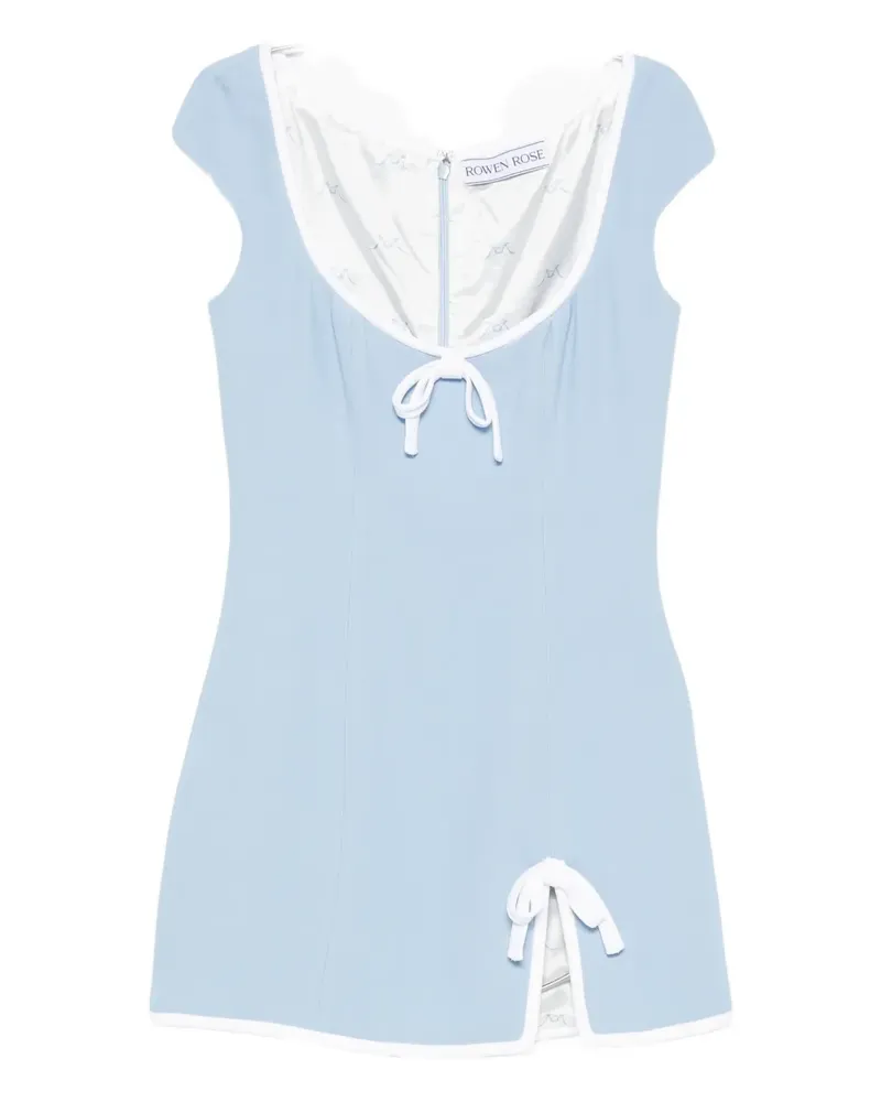 Rowen Rose Minikleid mit Schleife - Blau Blau