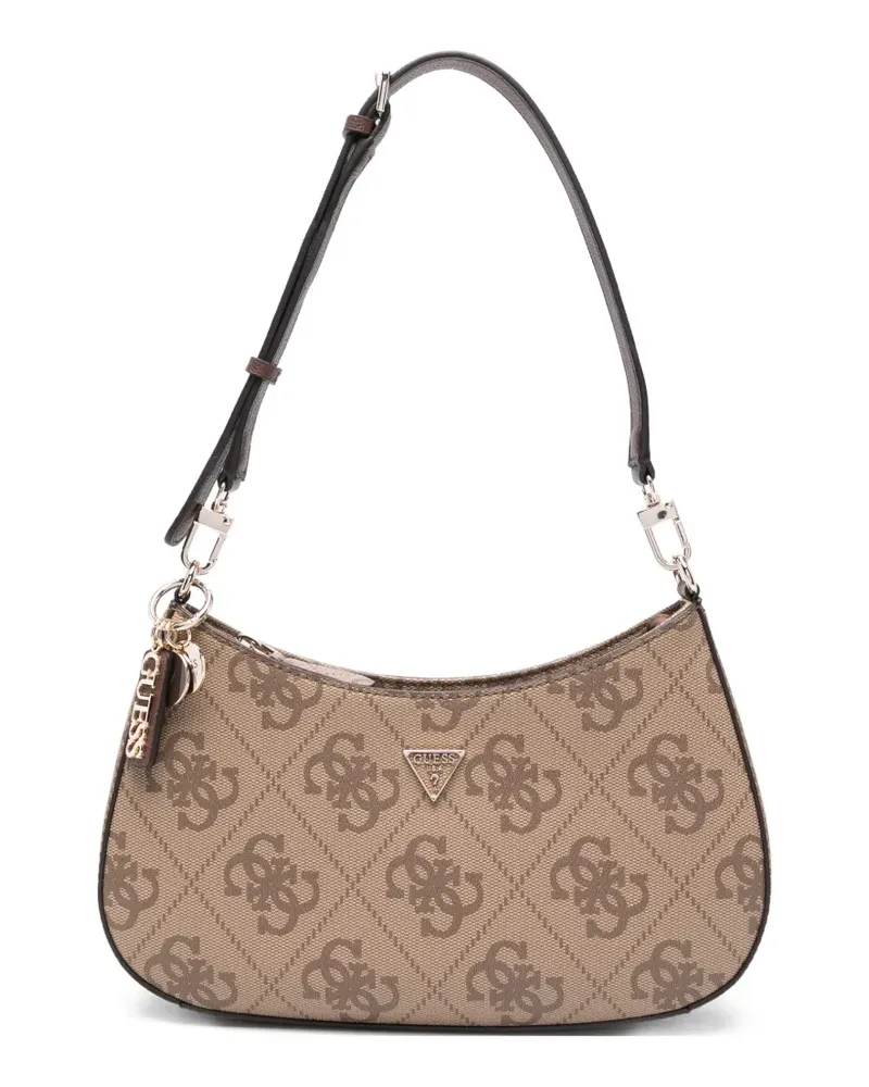 Guess Schultertasche mit Monogramm - Nude Nude
