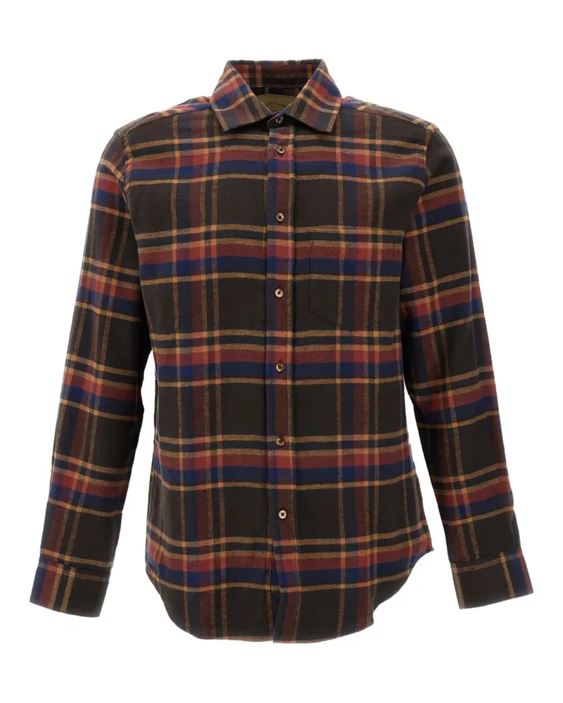 Portuguese Flannel Castor Hemd mit Karomuster - Braun Braun