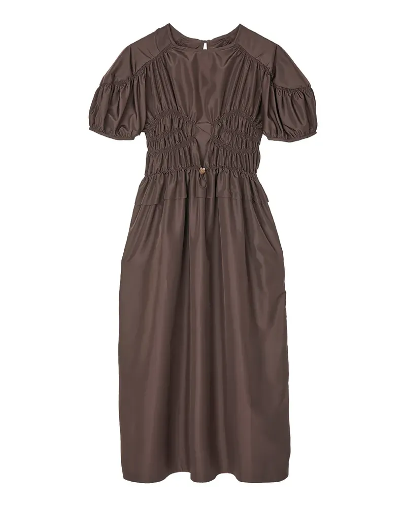 Cecilie Bahnsen Gesmoktes Betsy Midikleid - Braun Braun
