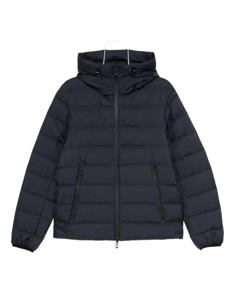 Emporio Armani all-over-logo jacket - Blau Blau