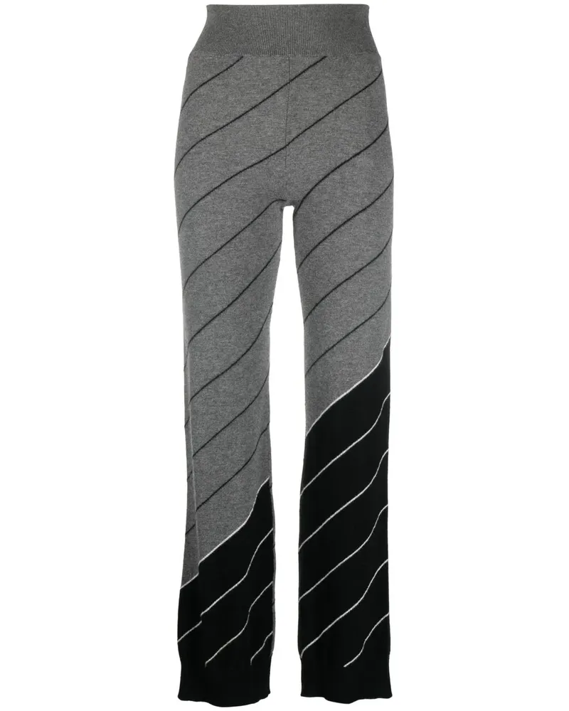 Stella McCartney Hose mit diagonalen Streifen - Grau Grau