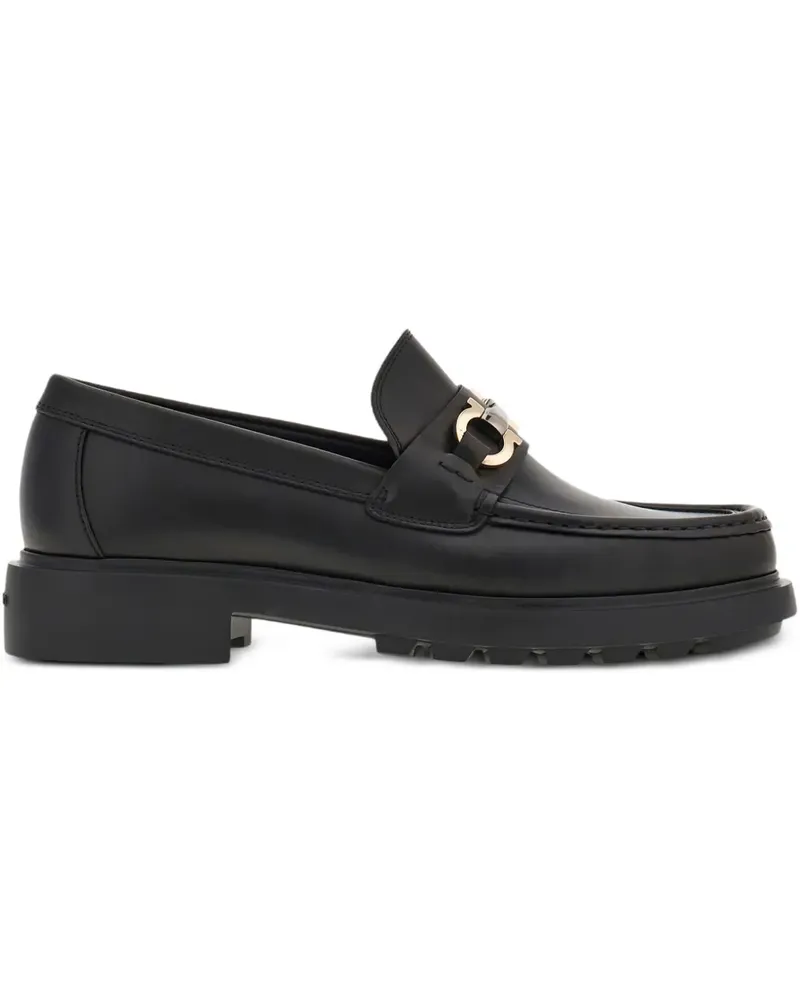 Ferragamo Loafer mit Gancini-Spange - Schwarz Schwarz