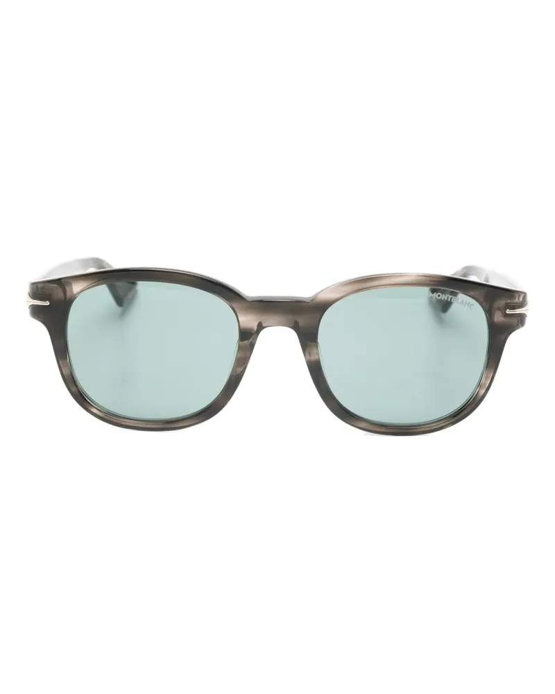 Montblanc Sonnenbrille mit rundem Gestell - Braun Braun