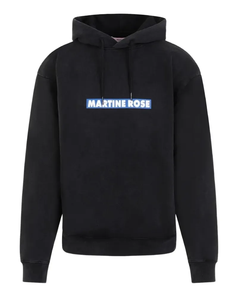 Martine Rose logo-print cotton hoodie - Schwarz Schwarz