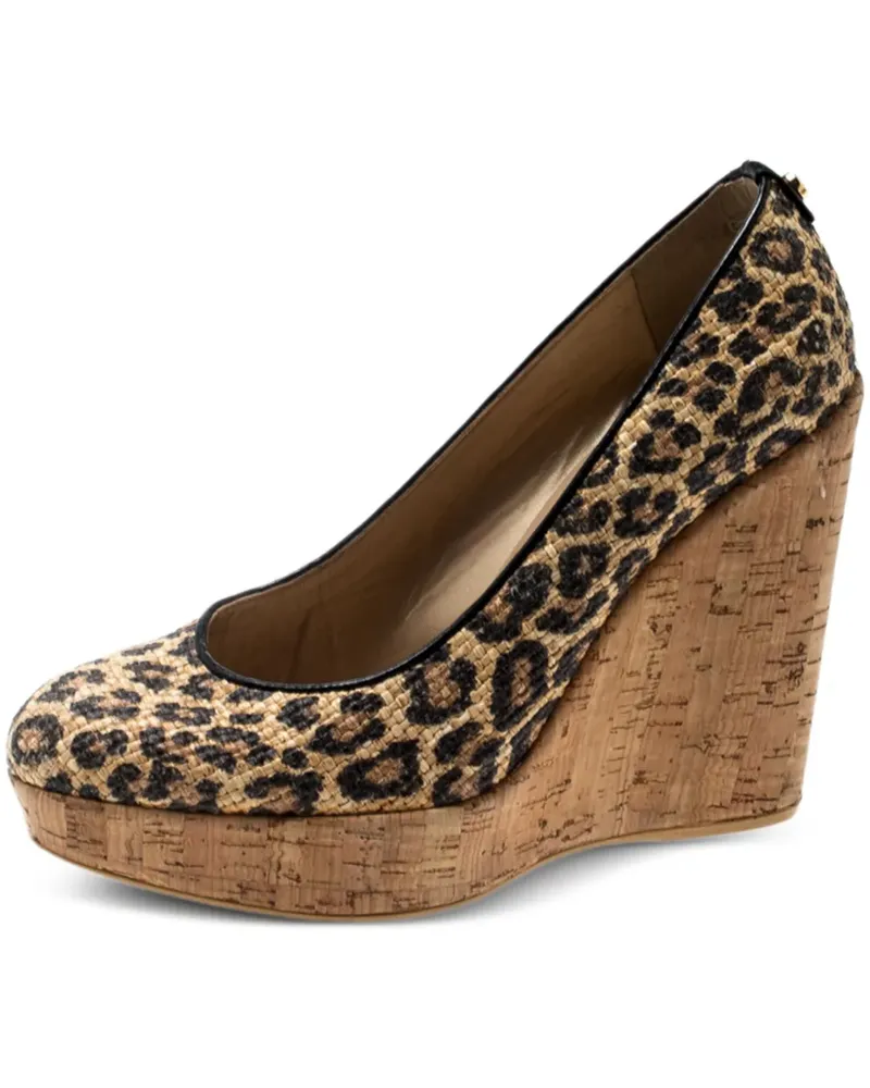 Stuart Weitzman Wedge-Pumps mit Leoparden-Print 125mm - Nude Nude