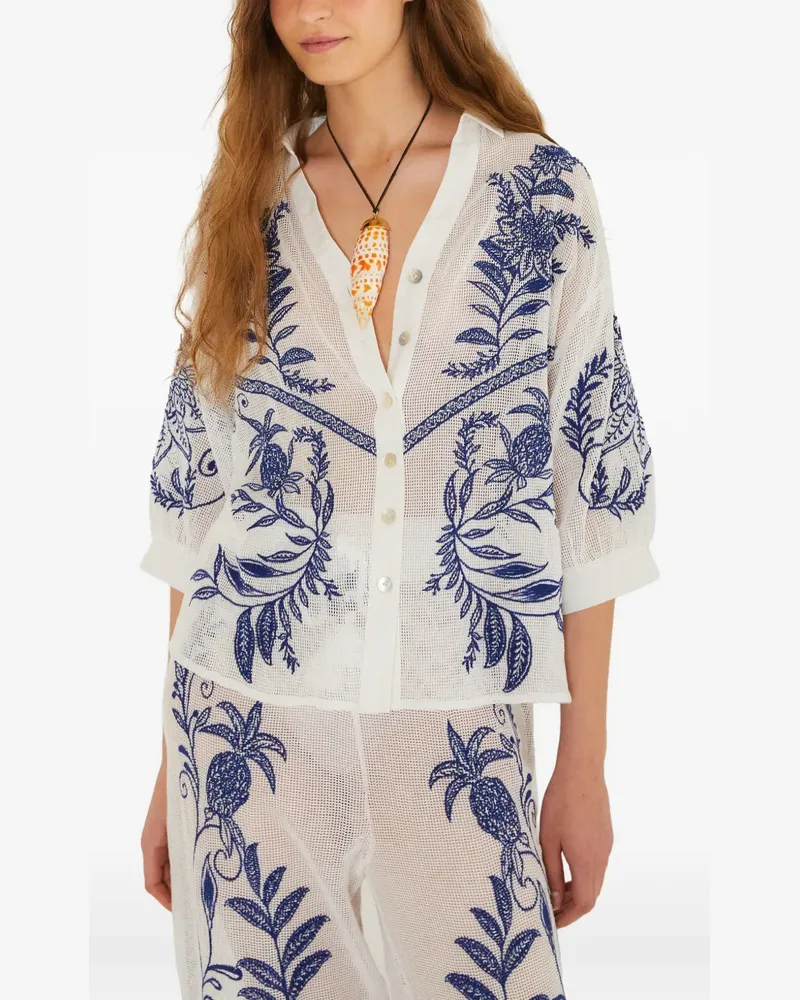 FARM Rio Nina quarter-sleeve shirt - Weiß Weiß