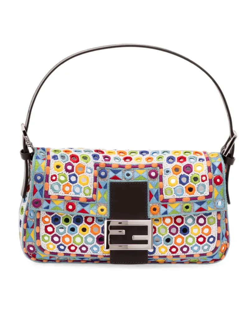 Fendi Baguette bead-embellished shoulder bag - Blau Blau