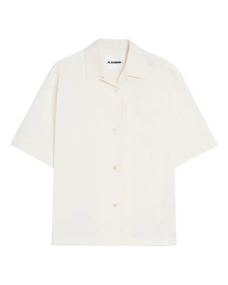 Jil Sander patch pocket cotton poplin shirt - Nude Nude
