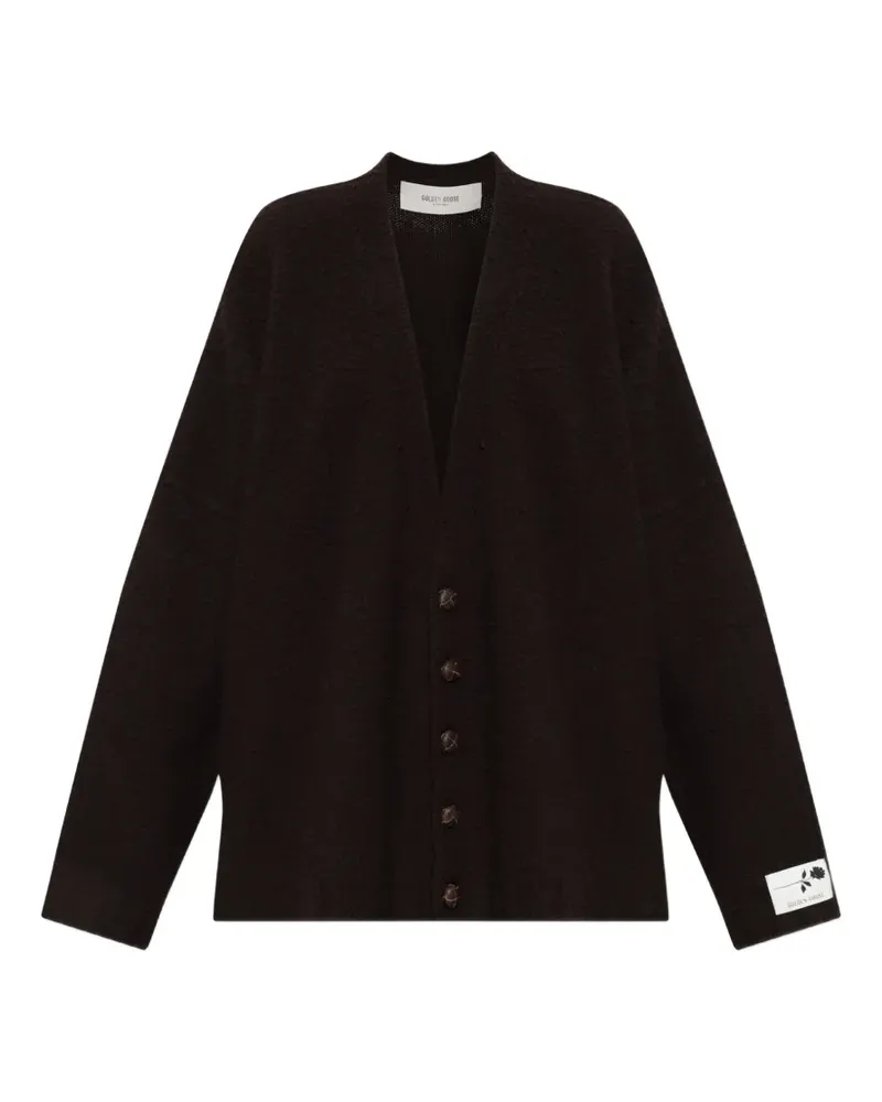 Golden Goose unisex cardigan in Casentino-effect brown wool - Braun Braun
