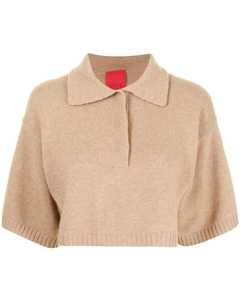 Cashmere In Love Demi Cropped-Hemd - Braun Braun