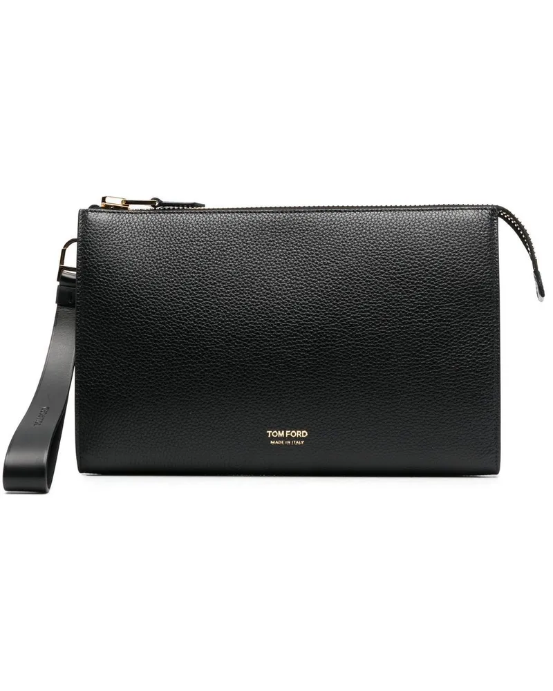 Tom Ford Strukturierte Clutch - Schwarz Schwarz