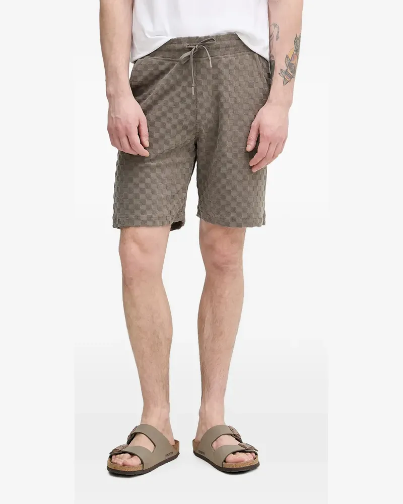 Lindbergh checkerboard-pattern drawstring shorts - Braun Braun
