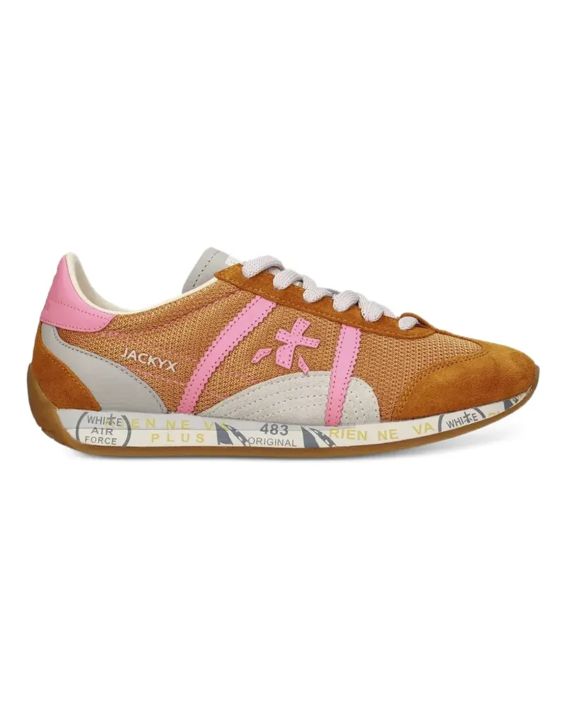 Premiata Jackyxd logo-patch sneakers - Braun Braun