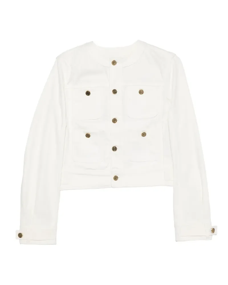 Balmain patch-pocket denim jacket - Gold Gold
