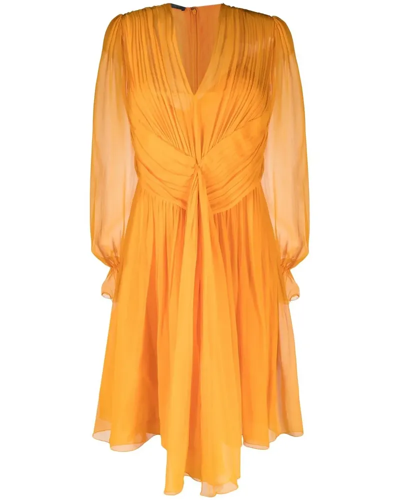 Alberta Ferretti Minikleid mit langen Ärmeln - Orange Orange