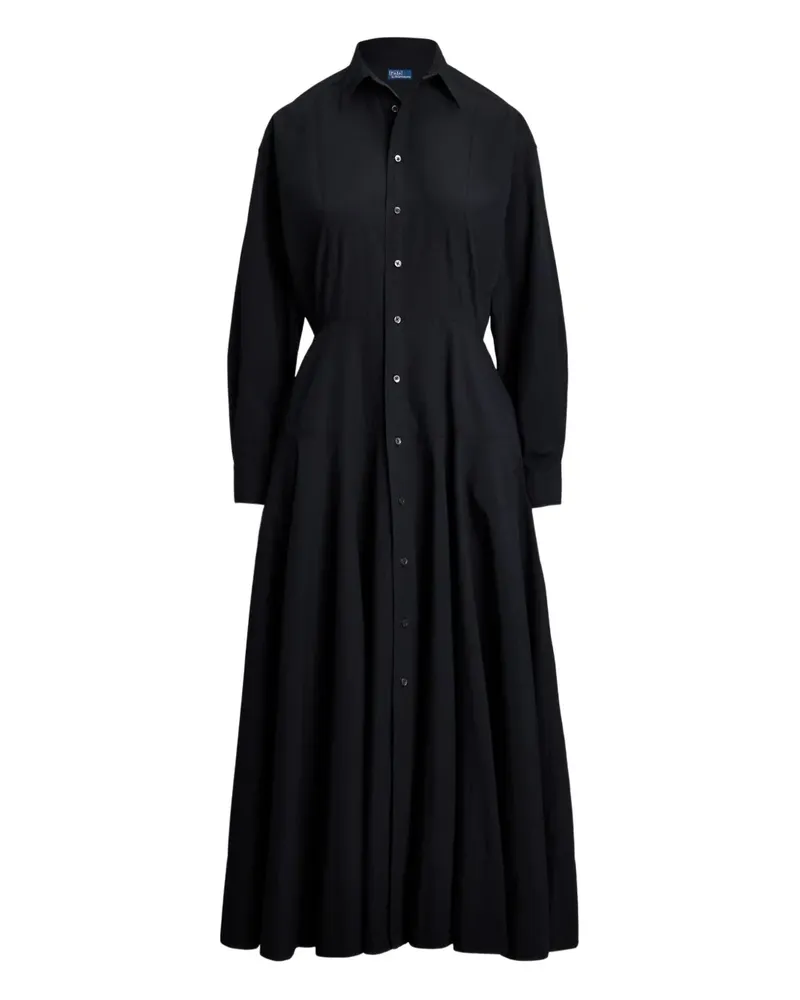 Ralph Lauren Langärmeliges Midikleid - Schwarz Schwarz