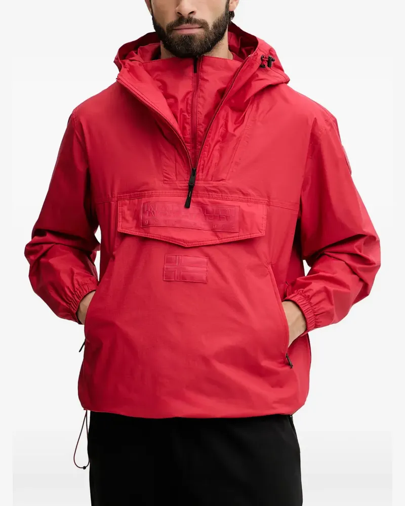 Napapijri Rainforest Next Summer Kapuzenjacke mit Logo - Rot Rot