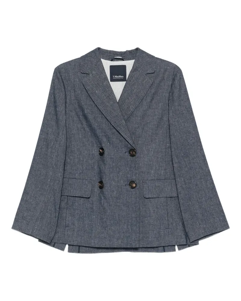 Max Mara double-breasted pocketed jacket - Blau Blau