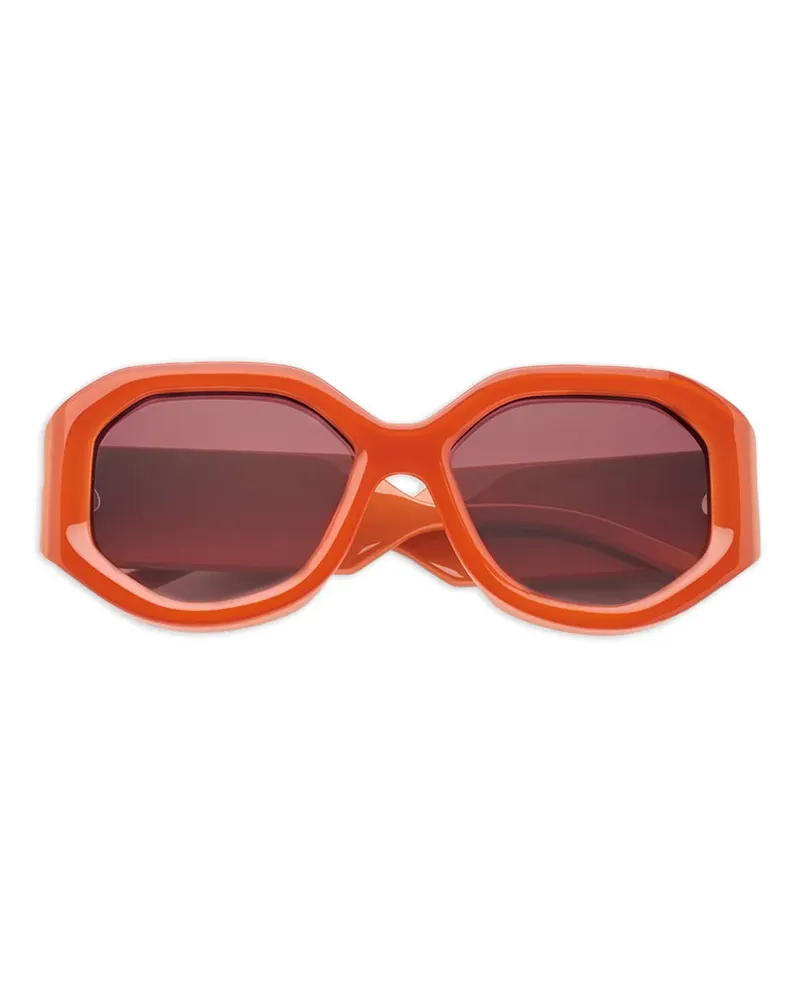 Emmanuelle Khanh geometric-frame sunglasses - Orange Orange