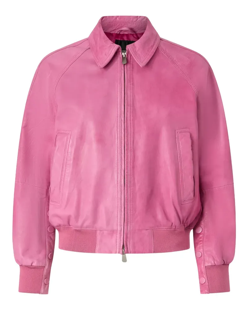 Pinko Klassische Lederjacke - Rosa Rosa